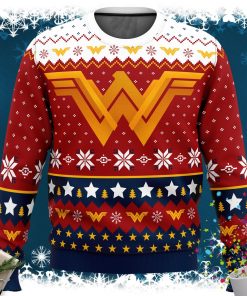 Super Heroes Wonder Woman Christmas Ugly Christmas Sweater