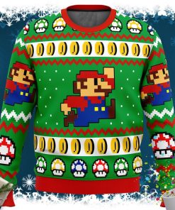 Super Mario Jump Ugly Christmas Sweater