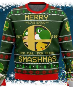 Super Smash Bros Merry Smashmas Ugly Christmas Sweater