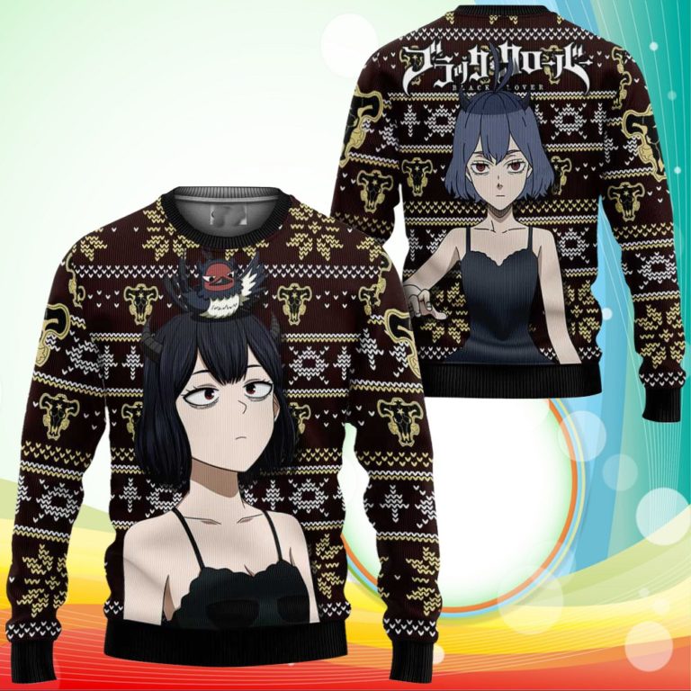 Swallowtail Secre Ugly Christmas Sweater Anime Black Clover Xmas Gifts
