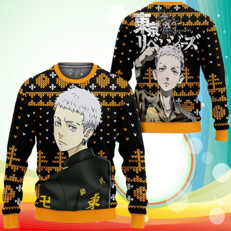 Takashi Mitsuya Ugly Christmas Sweater Anime Tokyo Revengers Xmas Gifts
