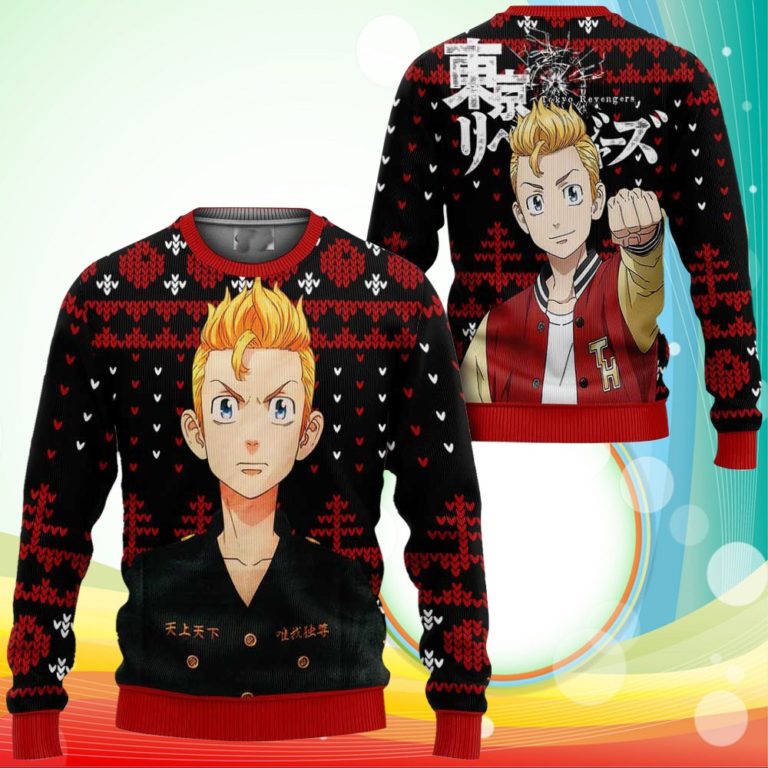 Takemichi Hanagaki Ugly Christmas Sweater Anime Tokyo Revengers Xmas Gifts