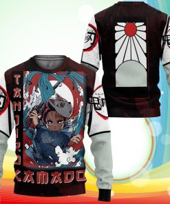 Tanjiro Kamado Sweatshirt Raising Sun Demon Slayer Anime 3D Printed Sweaters