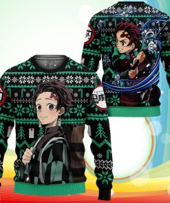 Tanjiro Ugly Christmas Sweater Anime Demon Slayer Xmas Gifts