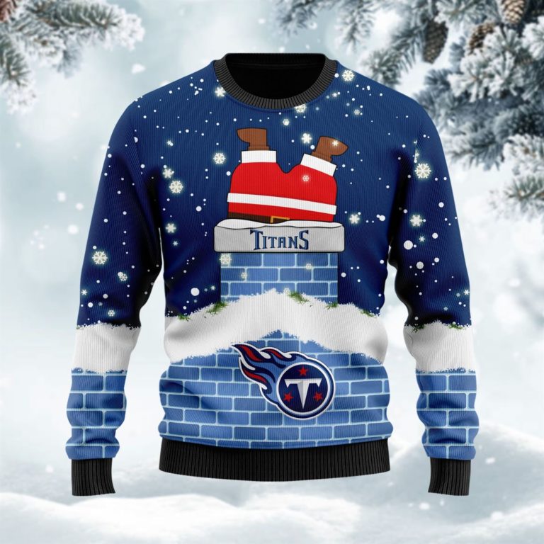 Tennessee Titans NFL Football Santa Claus 3D Christmas Ugly Sweater