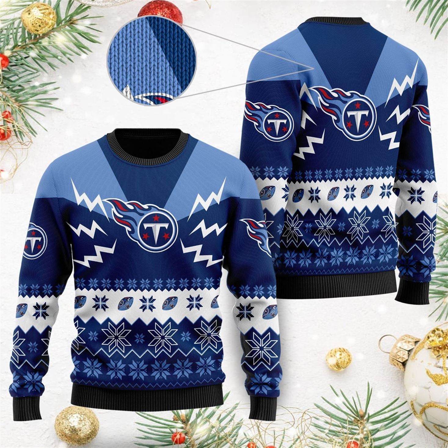 Tennessee Titans NFL Football Team 3D Ugly Christmas Sweater ...