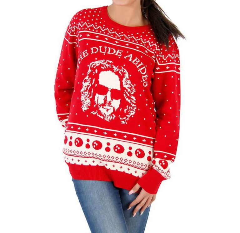 The Big Lebowski The Dude Abides Ugly Christmas Sweater