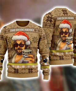 The Big Lebowski The Dude Abides Ugly Christmas Sweatshirt