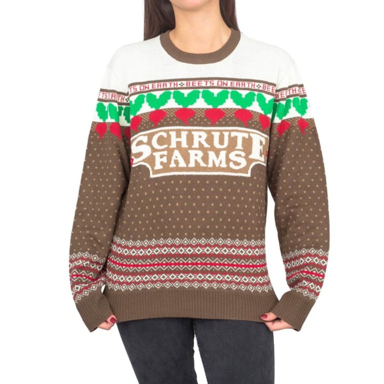 The Office Dwight Schrute Farms Beets Ugly Christmas Sweater