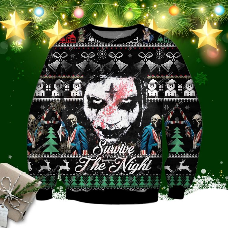 The Purge Series 3d Print Ugly Christmas Sweater
