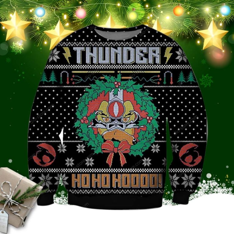 Thunder Ho Ho Ho Ugly Christmas Sweatshirt, Sweater