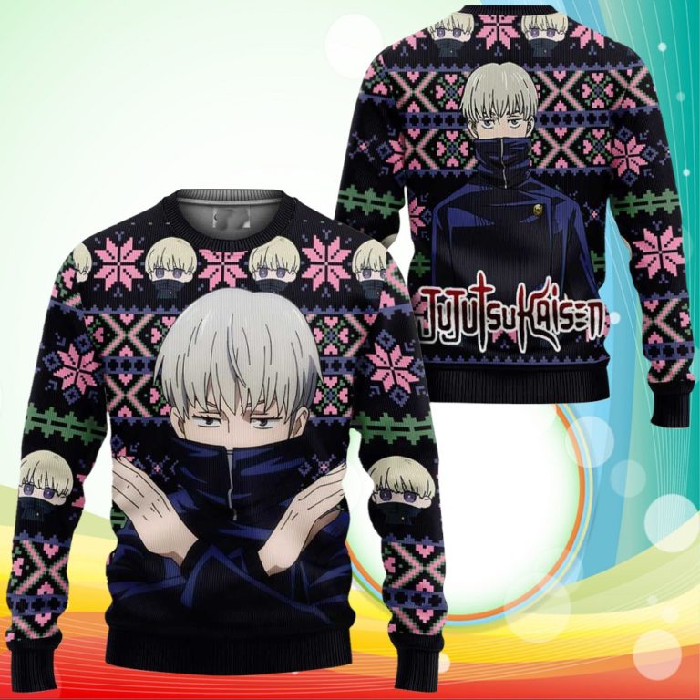 Toge Inumaki Ugly Christmas Sweater Anime Jujutsu Kaisen Xmas Gifts