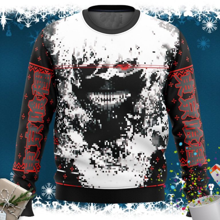Tokyo Ghoul Kaneki Splatter Ugly Christmas Sweater