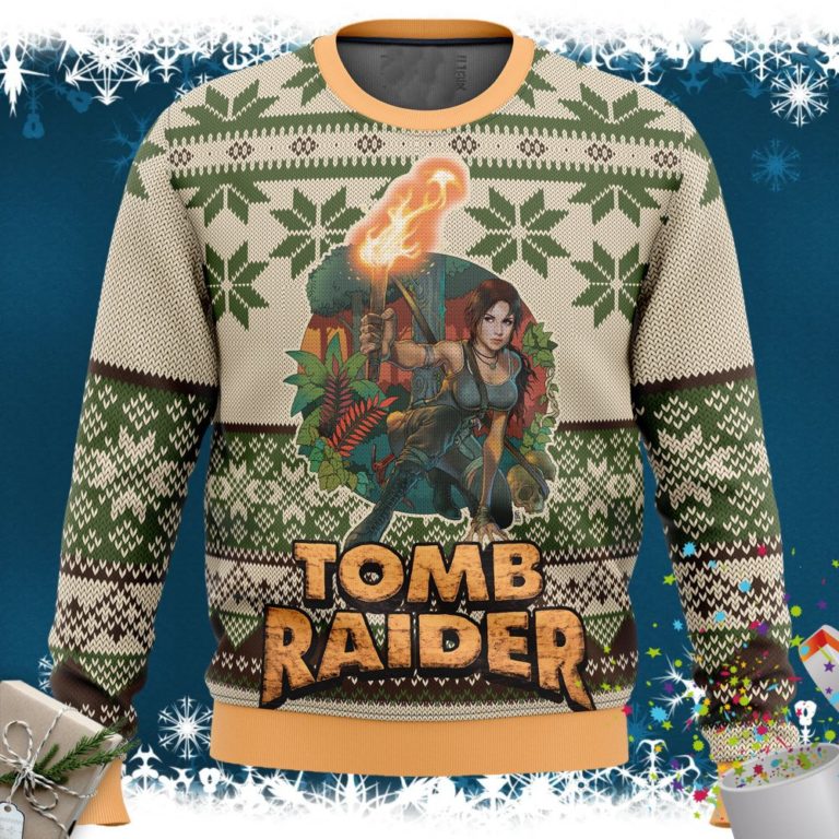 Tomb Raider Alt Ugly Christmas Sweater