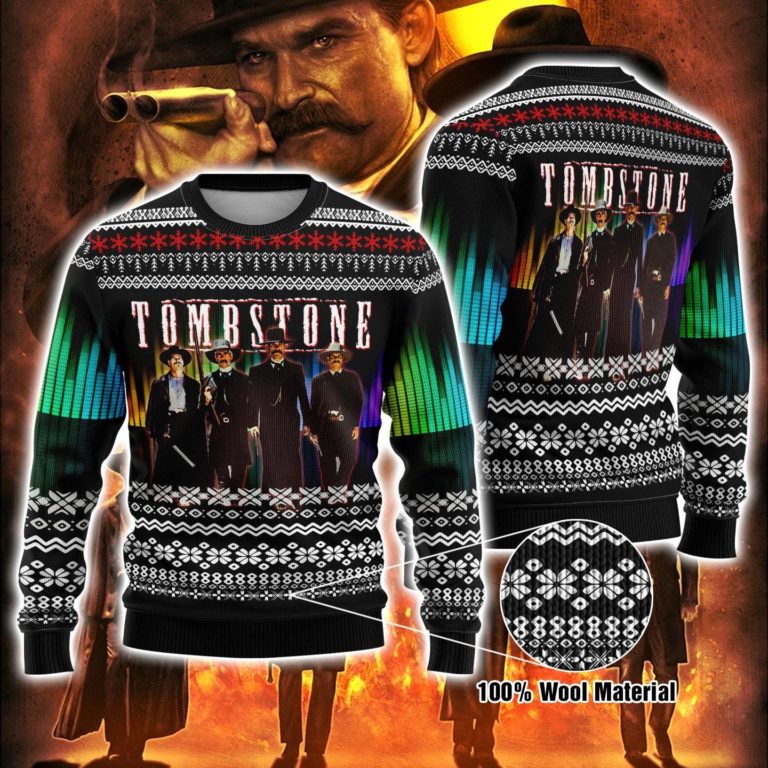 Tombstone 3D Printed Ugly Christmas Sweatshirt