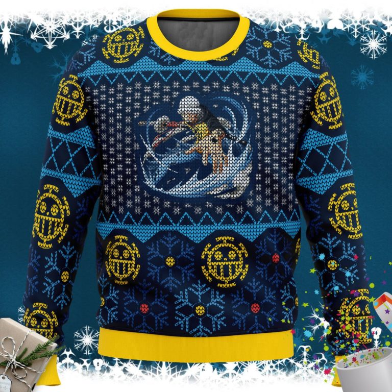 Trafalgar D Water Law One Piece Ugly Christmas Sweater