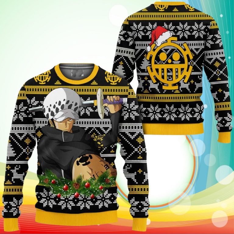Trafalgar Law Ugly Christmas Sweater One Piece Anime Xmas Gifts