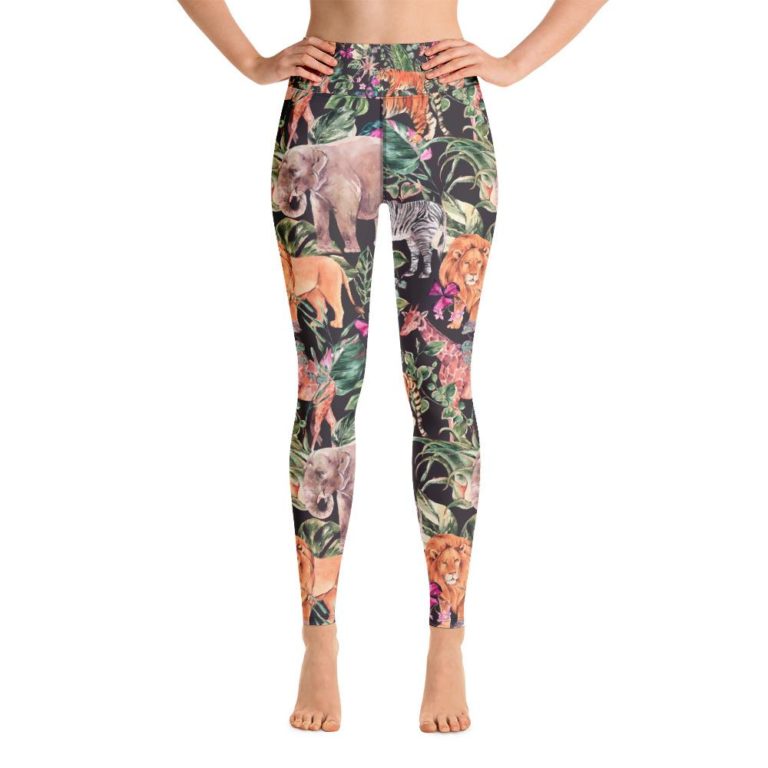 Tropical Animals Jungle High Waisted Leggings
