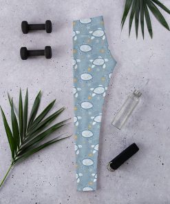 Turtle Leggings, Sea Turtle Pants Ocean High Waisted Leggings Turtle Leggings, Sea Turtle Pants Ocean High Waisted Leggings