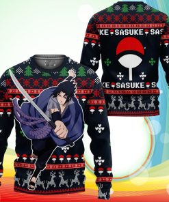 Uchiha Sasuke Ugly Christmas Sweater Naruto Anime Xmas Gifts