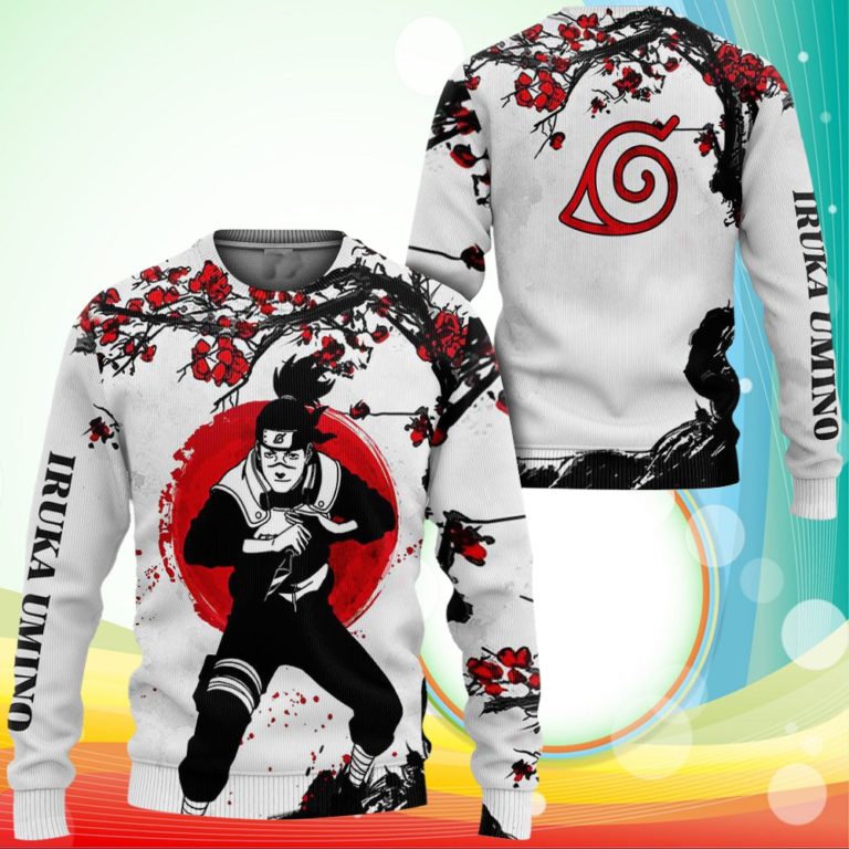 Umino Iruka Sweatshirt Japan Style Naruto Anime 3D Printed Sweaters