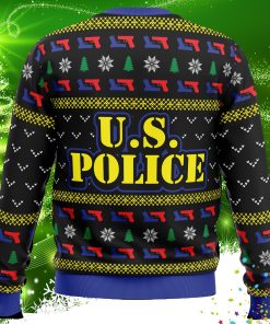 US Police Badge Ugly Christmas Sweater
