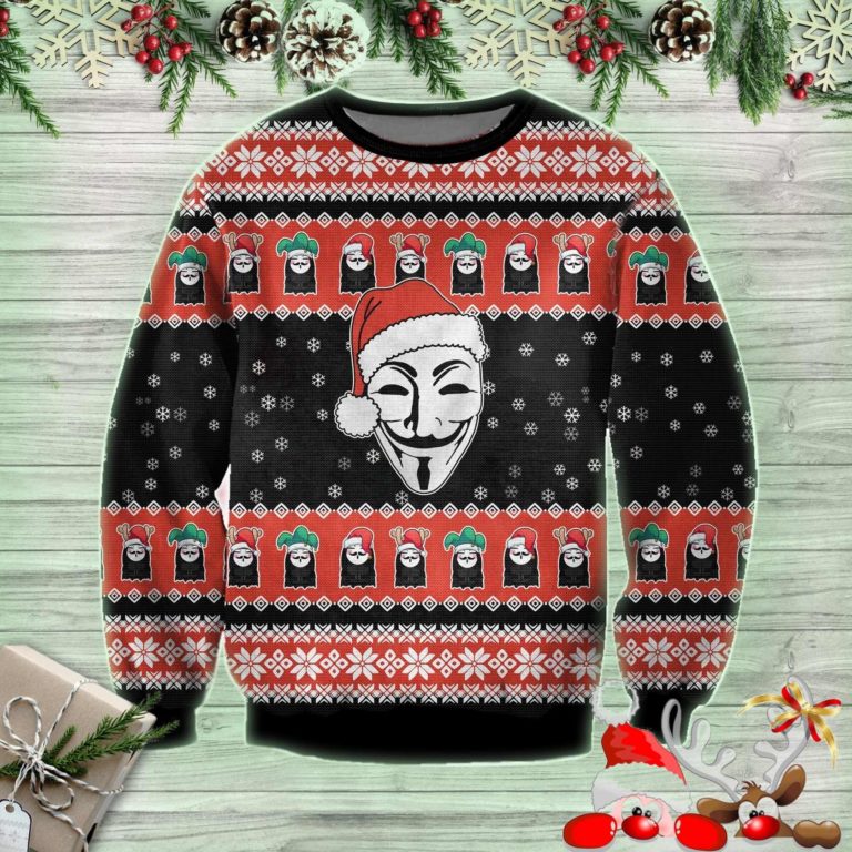 V For Vendetta Christmas Ugly Sweatshirt