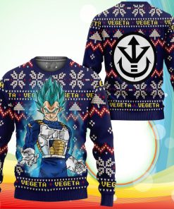 Vegeta Blue Christmas Sweater Anime Dragon Ball Xmas Gifts