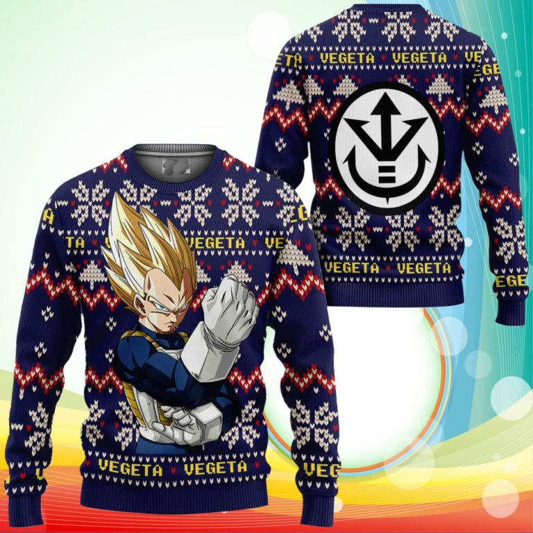 Vegeta Super Saiyan Christmas Sweater Anime Dragon Ball Xmas Gifts