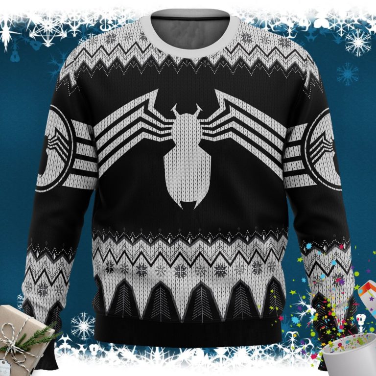 Venom Marvel Venom Symbol Ugly Christmas Sweater
