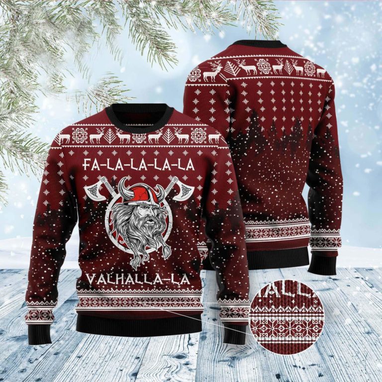 Vikings Fa La La La Christmas Ugly Sweater