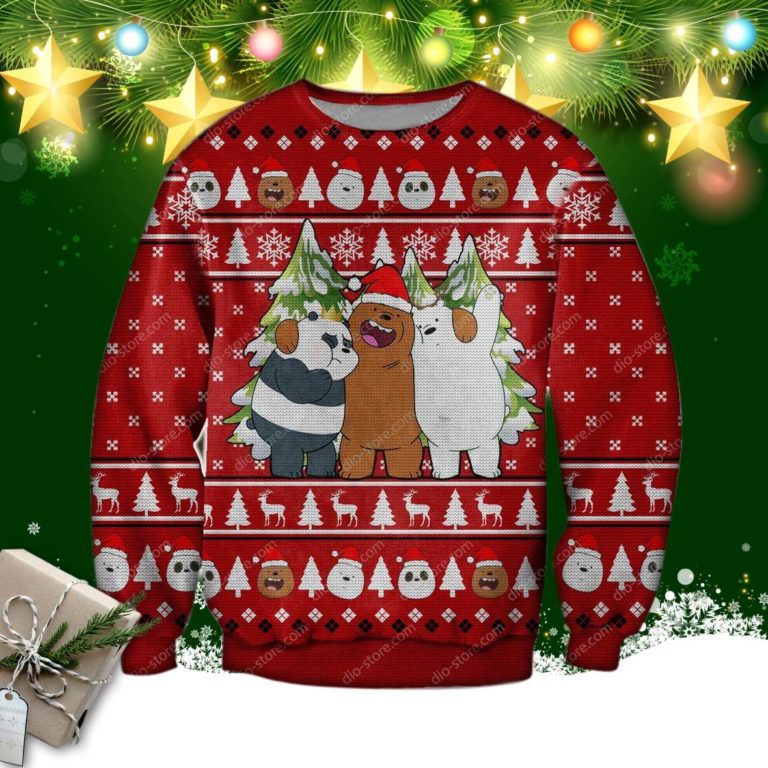 We Bare Bears 3d Print Ugly Christmas Sweatshirt
