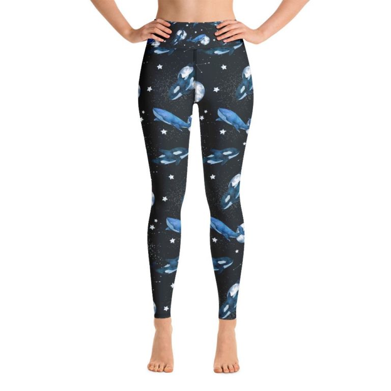Whales Yoga Leggings Women, High Waisted Tights