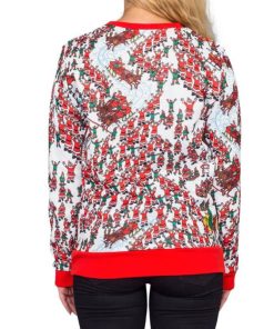 Where’s Waldo Santa Sleds Snow Mountain Ugly Christmas Sweater