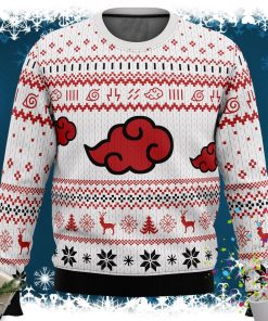 White Christmas Akatsuki Christmas Sweater
