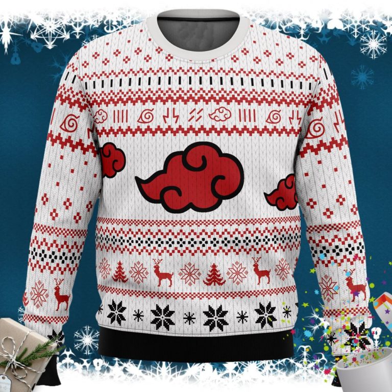 White Christmas Akatsuki Christmas Sweater