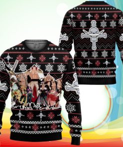 Whitebeard Pirates Ugly Christmas Sweater Anime One Piece Xmas Gifts