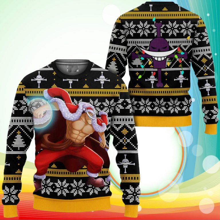 Whitebeard Ugly Christmas Sweater One Piece Anime Xmas Gifts