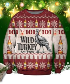 Wild Turkey Bourbon Whiskey Christmas Ugly Sweatshirt