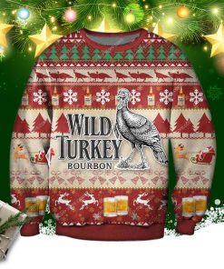Wild Turkey Bourbon Whiskey Ugly Christmas Sweatshirt