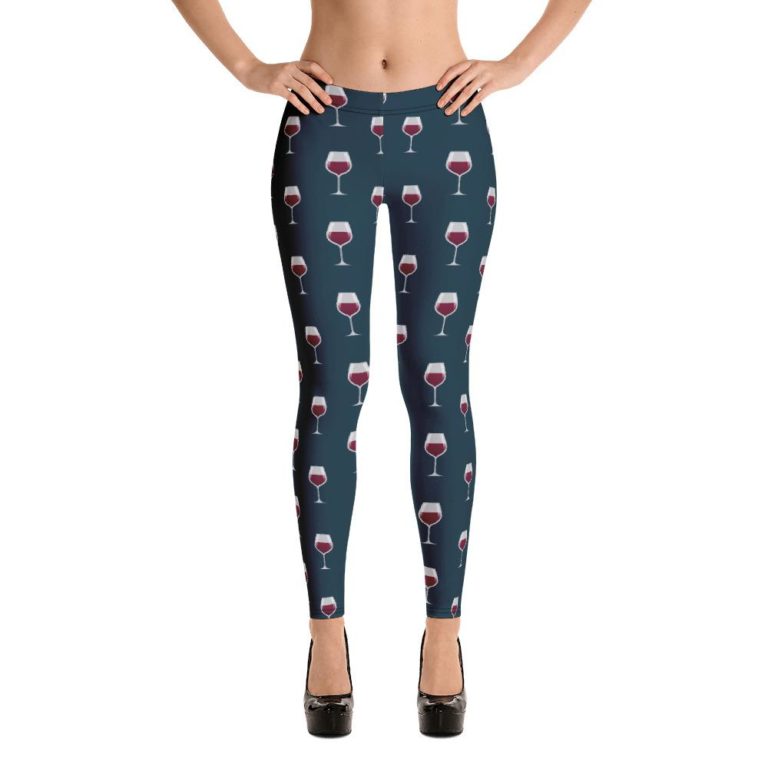 Wine Glass High Waisted Leggings