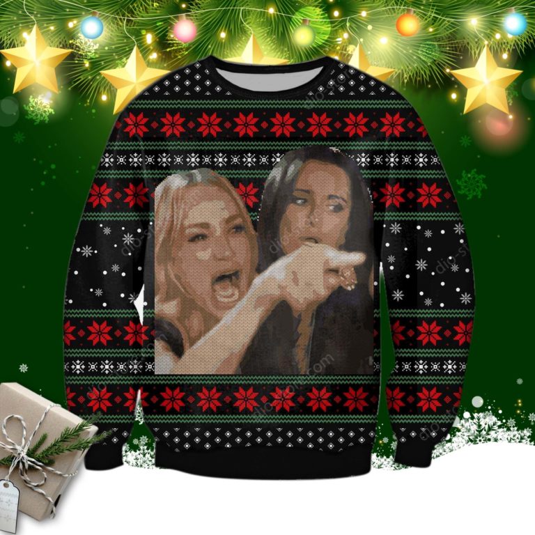Woman Yelling At A Cat Ugly Sweatshirt