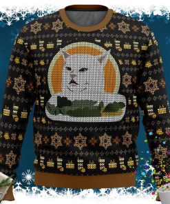 Woman Yelling At Cat Meme V2 Ugly Christmas Sweater