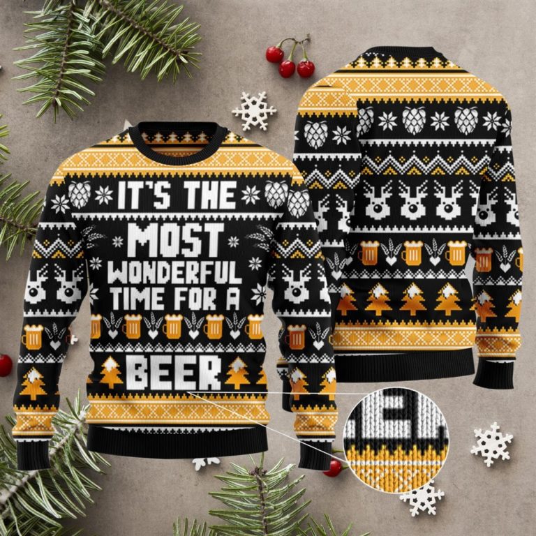 Wonderful time for a Beer Ugly Sweater, Sweatshirt