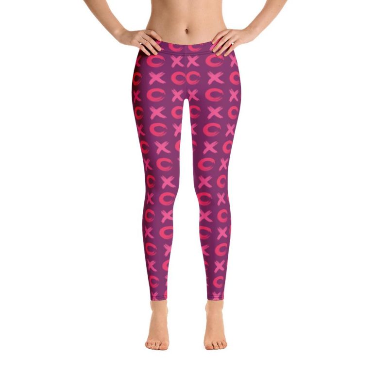 Xoxo Purple Pink High Waisted Leggings