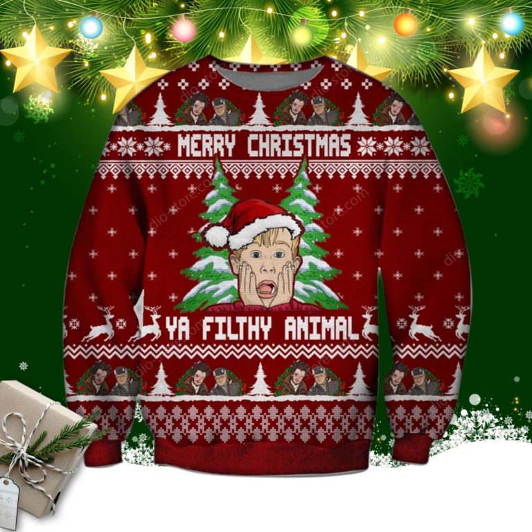 Ya Filthy Animal Ugly Christmas Sweatshirt