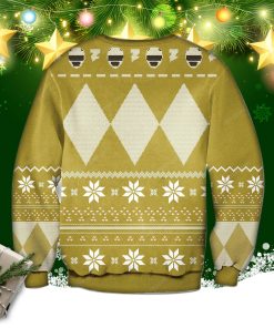 Yellow Power Rangers Film Knitting Pattern 3d Print Ugly Sweater