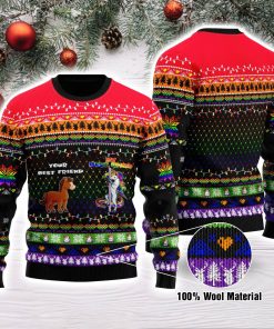 Your Best Friend My Best Friend Horse And Unicorn Ugly Christmas Sweatshirt
