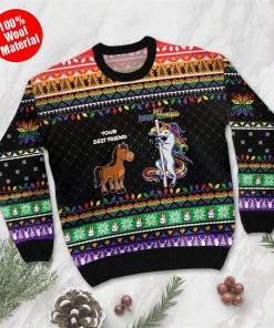 Your Best Friend My Best Friend Horse And Unicorn Ugly Sweater For LGBT Community On Christmas Days Your Best Friend My Best Friend Horse And Unicorn Ugly Sweater For LGBT Community On Christmas Days