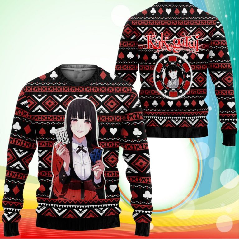 Yumeko Jabami Ugly Christmas Sweater Anime Kakegurui Xmas Gifts